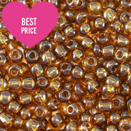 Glasperlen Rocailles 12/0 (2mm) Transparent brown