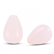 Naturstein Perlen quarz Tropfen Light pink