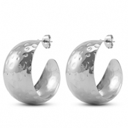 Ohrringe aus Stainless Steel - Rostfreiem Stahl Ohrstecker Silver