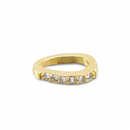 Brass TQ Metall Anh&auml;nger Oval Gold