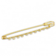 Metall Zubeh&ouml;r Schmuck-Sicherheitsnadel mit 10 &Ouml;sen Gold