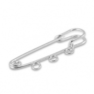 Metall Zubeh&ouml;r Schmuck-Sicherheitsnadel mit 3 &Ouml;sen Silver
