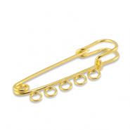 Metall Zubeh&ouml;r Schmuck-Sicherheitsnadel mit 5 &Ouml;sen Gold