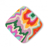 Polymer Anh&auml;nger Rhombus Multicolour