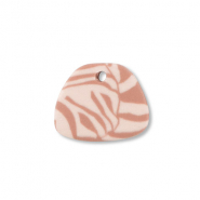 Polymer Anh&auml;nger Trapez Light peach pink-light brown