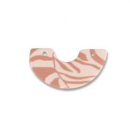 Polymer Anh&auml;nger Bogen Light peach pink-light brown