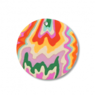 Polymer Anh&auml;nger Rund Multicolour