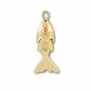 Metall Anh&auml;nger Fisch Gold-orange