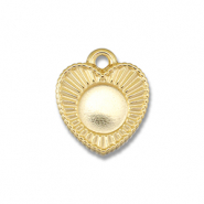 BY31&reg; Stainless Steel - Rostfrei Stahl Anh&auml;nger mit Fassung f&uuml;r SS34 Flat Back Gold