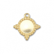 BY31&reg; Stainless Steel - Rostfrei Stahl Anh&auml;nger mit Fassung f&uuml;r SS30 Flat Back Gold