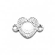 BY31&reg; Stainless Steel - Rostfrei Stahl Zwischenst&uuml;ck mit Fassung f&uuml;r SS20 Flat Back Silver