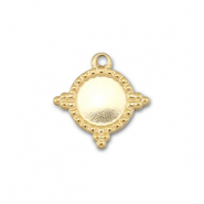 BY31&reg; Stainless Steel - Rostfrei Stahl Anh&auml;nger mit Fassung f&uuml;r SS16 Flat Back Gold