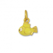 Metall Anh&auml;nger Fisch Yellow-gold