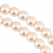 Glaswachsperlen 8mm Light beige