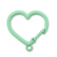 Farbiges Zubeh&ouml;r Schl&uuml;ssel Anh&auml;nger Herz mit &Ouml;se Mint green