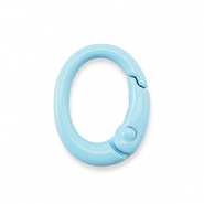 Farbiges Zubeh&ouml;r Schl&uuml;ssel Anh&auml;nger Oval Light blue