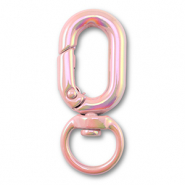 Farbiges Zubeh&ouml;r Schl&uuml;ssel Anh&auml;nger Oval Pink-AB coating