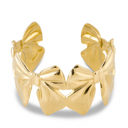 Armb&auml;nder aus Stainless Steel - Rostfreiem Stahl Bangle Schleife Gold