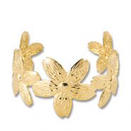 Armb&auml;nder aus Stainless Steel - Rostfreiem Stahl Bangle Blume Gold