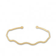 Armb&auml;nder aus Stainless Steel - Rostfreiem Stahl Bangle Welle Gold