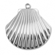 Stainless Steel - Rostfrei Stahl Anh&auml;nger Muschel Silver