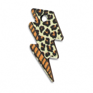 Holz Anh&auml;nger Blitz Off white-orange-brown