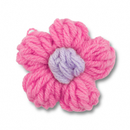 Geh&auml;kelte Blume Pink-purple
