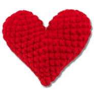 Geh&auml;kelte Herz Red