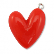 Resin Anh&auml;nger Herz Red