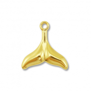 Stainless Steel - Rostfrei Stahl Anh&auml;nger Schwanzflosse Gold