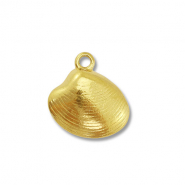 Stainless Steel - Rostfrei Stahl Anh&auml;nger Muschel Gold