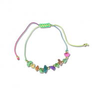 Trendy Fusskettchen Gemischte Perlen Multicolour-gold