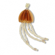Anhänger Glasperlen Qualle Brown-nude-transparent brown