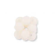 Top Facett Perlen Anh&auml;nger Blume Nude peach