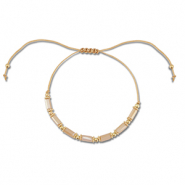 Trendy Fusskettchen Gemischte Perlen Light brown-gold