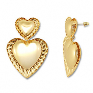 Trendy Ohrringe Herz Gold