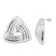 Trendy Ohrringe Dreieck Silver