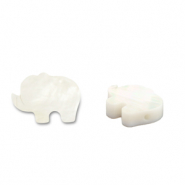 Muschel-Perlen Elefant White (Naturliche Farbe Muschel)