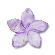 Muschel Anh&auml;nger Blume Purple