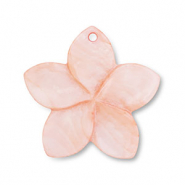 Muschel Anh&auml;nger Blume Peach pink