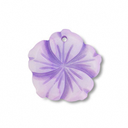 Muschel Anh&auml;nger Blume Purple