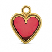 Metall Anh&auml;nger DQ Herz Red-Gold (Nickelfrei)