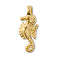 Metall Anh&auml;nger DQ Seepferdchen Gold (Nickelfrei)