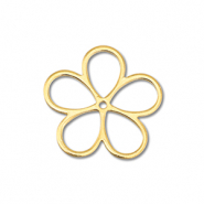 Metall Anh&auml;nger DQ Blume Gold (Nickelfrei)