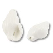 Perlen Keramik Wellhornschnecke White