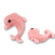 Perlen Keramik Delfin Coral pink
