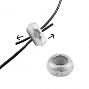 Stainless Steel - Rostfrei Stahl Schmuckzubeh&ouml;r Smart-Stopperperlen mit Motiv 7mm Silver