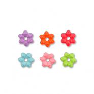 Metall Perlen Enamel Blume Multicolour
