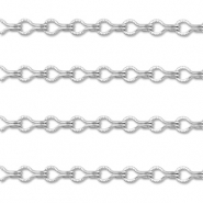 Stainless Steel - Rostfrei Stahl Schmuckzubeh&ouml;r Gliederkette mit Tropfenform Silver