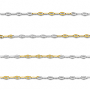 Stainless Steel - Rostfrei Stahl Schmuckzubeh&ouml;r Gliederkette Ankerkette Gold-silver